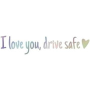 LZYWOD 2Pcs I Love You Driving Safe Mirror Sticker, Drive Safe I Love You Rearview Decal, I Love You Drive Safe Sticker, Rear View Mirror Decal, Car Stickers Decal C3O1